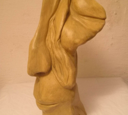 Sculpture en argile proposée pour le tirage en bronze à la cire perdue